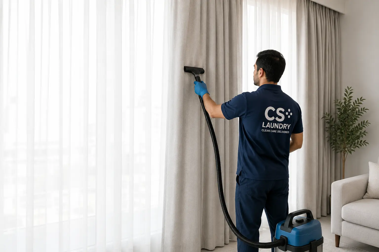 on site curtain cleaning dubai