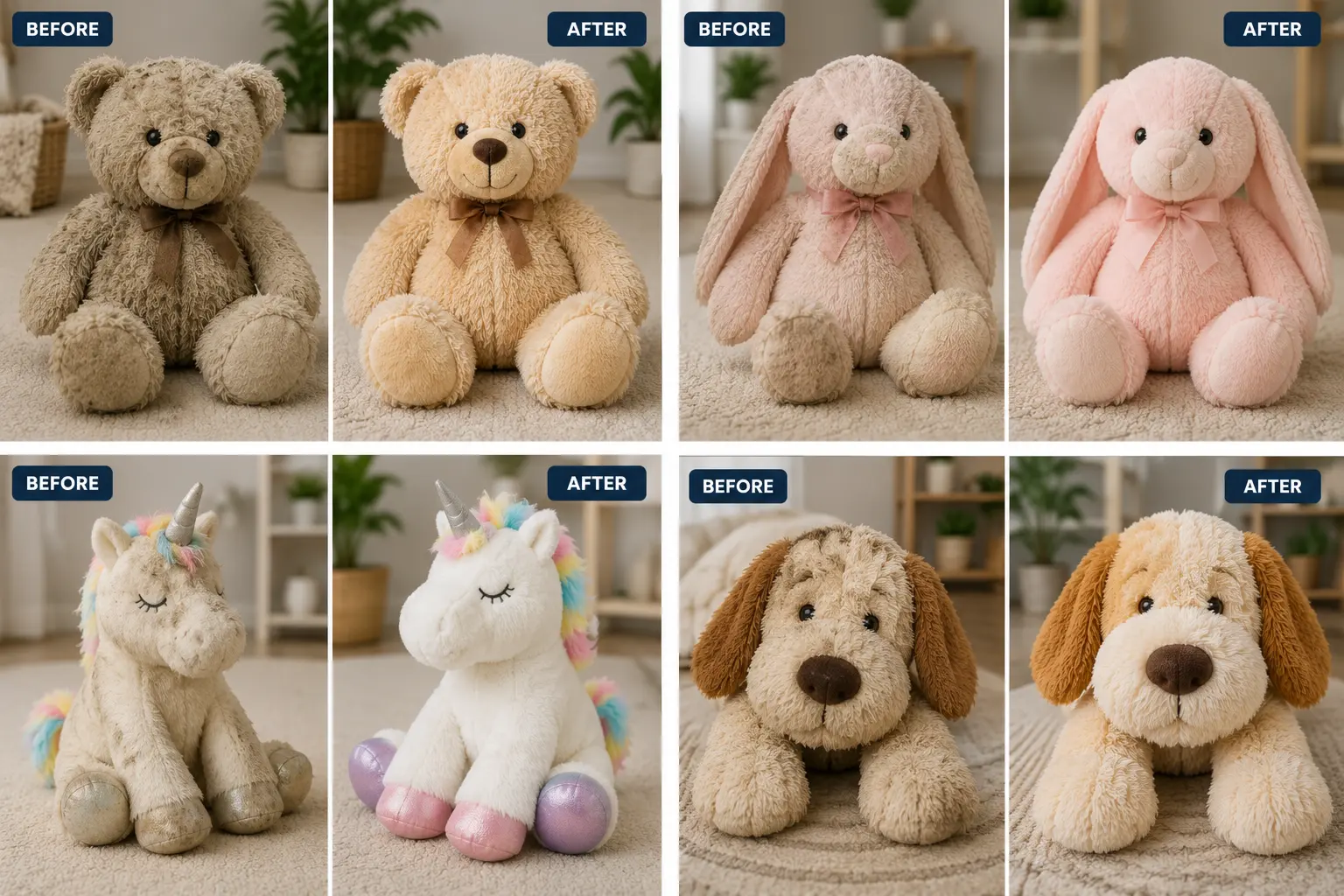 different soft toys bags